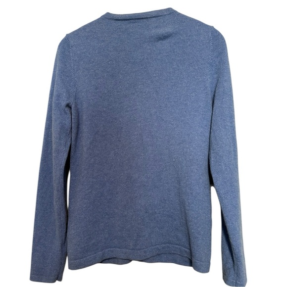 J. McLaughlin Women’s Size M Blue Cashmere Knit Button Up Sweater Cardigan - Picture 2 of 8